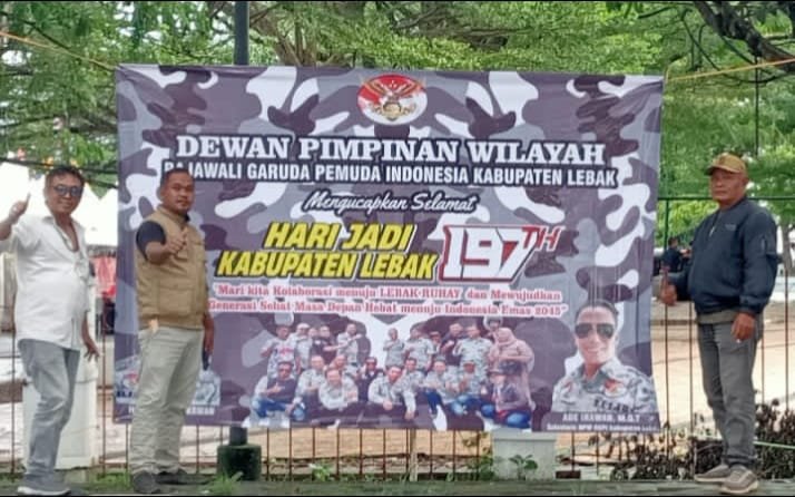 Organisasi RGPI DPW Lebak Pasang Banner Ucapan Hari Jadi Kabupaten Lebak ke-197