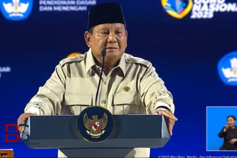 Hadiri Puncak Hari Guru Nasional, Prabowo Minta Dukungan Publik untuk Berantas Korupsi