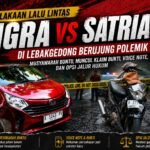 Ilustrasi kecelakaan lalu lintas antara mobil Sigra dan sepeda motor Satria F di Lebakgedong yang menjadi sorotan akibat perbedaan keterangan para pihak. (Istimewa)