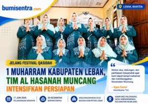 Tim Qasidah Al Hasanah Kecamatan Muncang mematangkan persiapan untuk mengikuti Festival Qasidah 1 Muharram tingkat Kabupaten Lebak yang diselenggarakan oleh Baznas Kabupaten Lebak. (Istimewa)