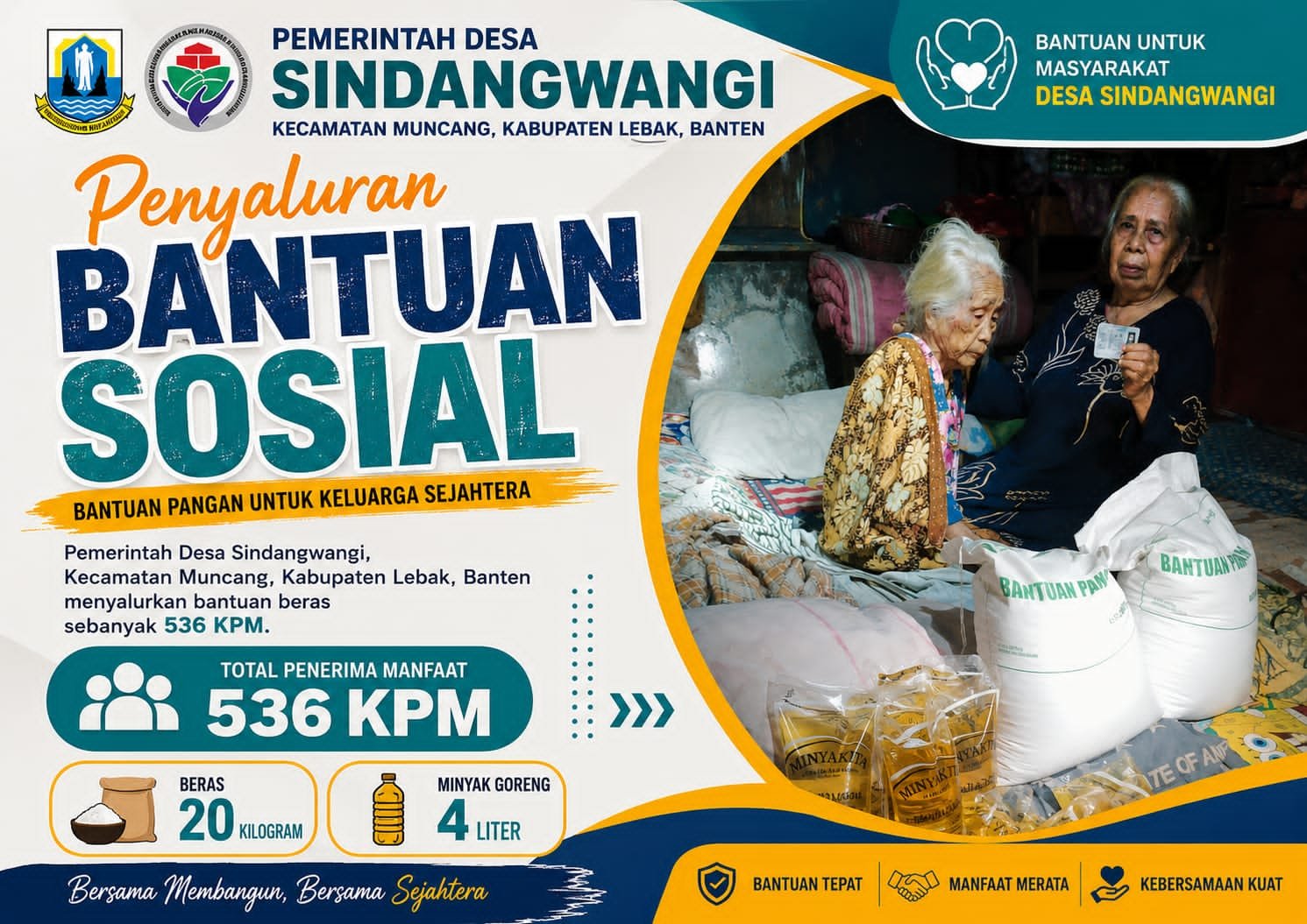 Pemdes Sindangwangi Permudah Distribusi Bantuan Pangan untuk Warga Wilayah Jauh